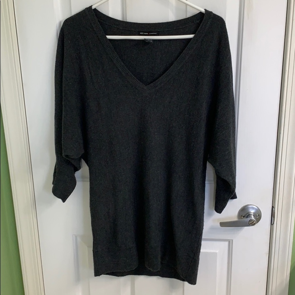Charcoal gray short sleeve sweater size small